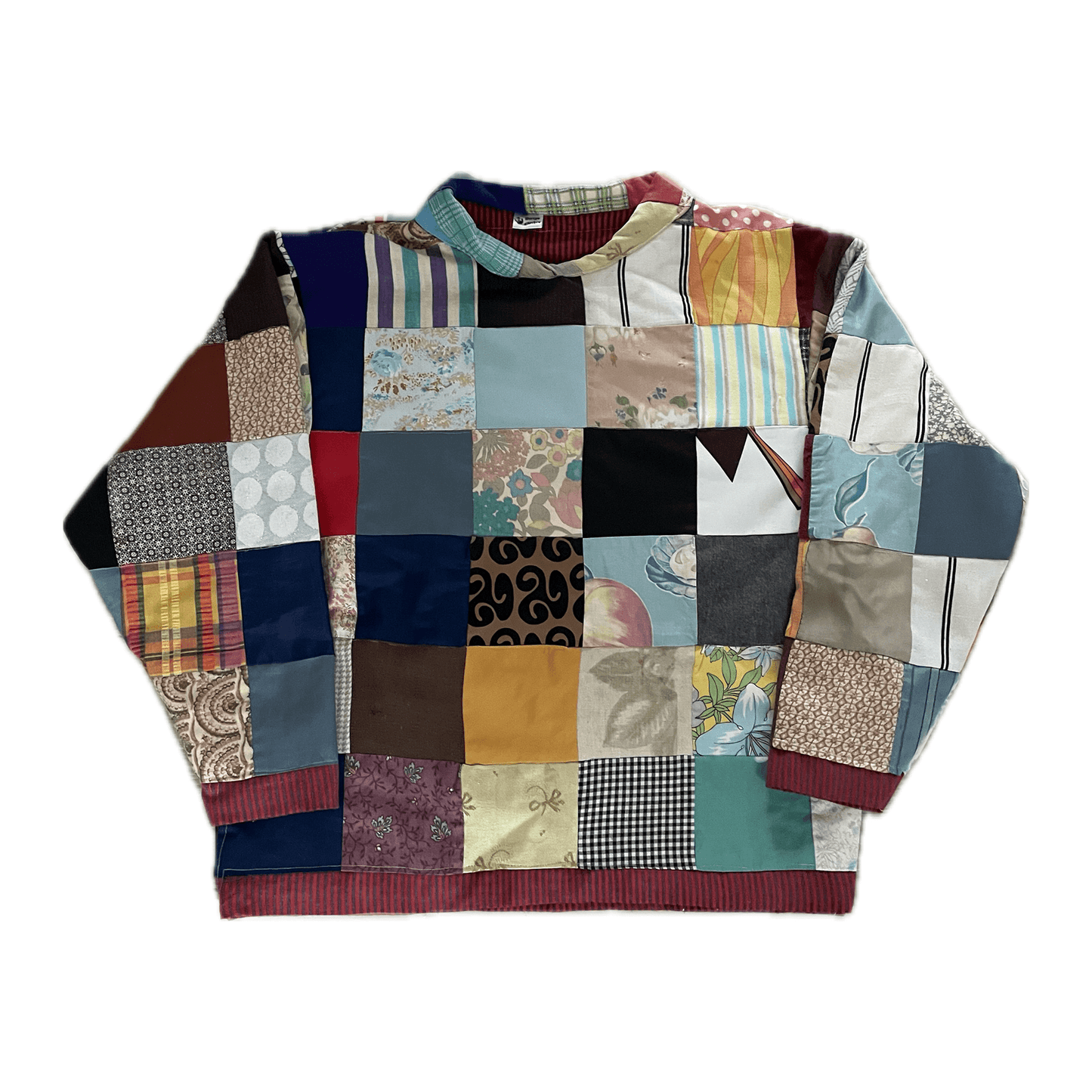 Patchwork crewneck